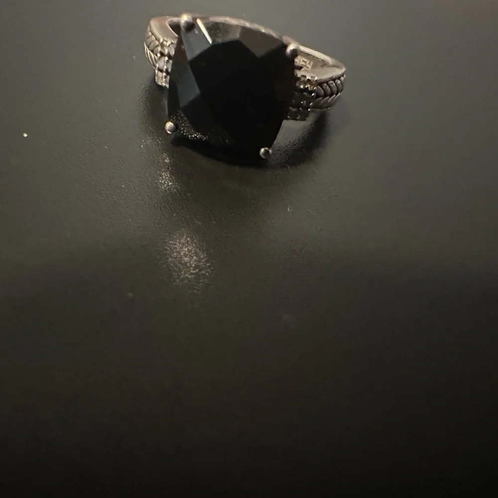 Effy onyx and diamond ring in sterling silver - Picture 3 of 4